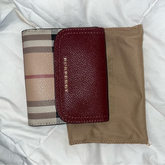 Burberry Burgundy and Beige Wallet - Picture 6 of 6